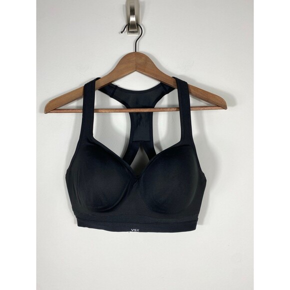 Victoria’s Secret VSX Incredible Plunge Sports Bra Black Size 34D - Picture 3 of 10